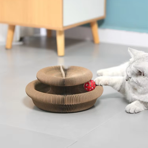 Nuovo organo gatto gratta e vinci pet giocattolo con campana di macinazione artiglio gatto cremagliera carta ondulata - Product Image 3