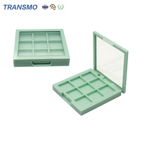 Boîte en plastique transparente en gros pour poudre, étui d'emballage pour palette de fards à paupières verts, pour le rangement d'outils - Product Image 5