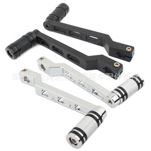 Palanca de cambios de aluminio CNC Moshark para motocicleta, color negro y plateado, para modificación de motocicletas - Product Image 1