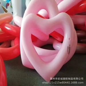 ห่วงยางว่ายน้ำรูปหัวใจแบบเป่าลม ขนาด 90 ซม. 120 ซม. ทำจาก PVC หนาพิเศษ สำหรับผู้ใหญ่ ดีไซน์แปลกใหม่ - Product Image 4