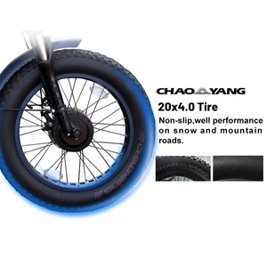 Vélo électrique pliable à pneus larges de 20 pouces avec moteurs doubles de 500 W au design moderne, vélo à neige pour adultes - Product Image 3
