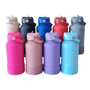 Botella de agua potable de acero inoxidable con aislamiento al vacío de doble pared de gran capacidad de 1000ML con pajita - Product Image 2