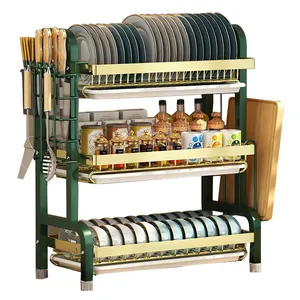 Heavy-Duty, Multi-Function 3 tier dish rack 