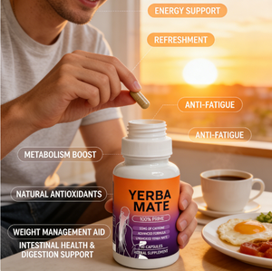 Cápsulas de Suplemento Herbal de Yerba <span class=keywords><strong>Mate</strong></span> |   60 Unidades |   55 mg de cafeína |   Fórmula Avanzada Sin Humo para Apoyo Energético y de Vitalidad - Product Image 5