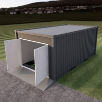 Abri de rangement préfabriqué à montage rapide, abri de voiture imperméable et isolé, garage conteneur à double porte, abri de voiture pour extérieur