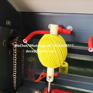 Máquina enroladora de fio de esfera, máquina de enrolamento de fios twine com 10 cabeças, máquina de enrolar fios/enrolador de bola de algodão