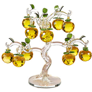 EURAN EU Décoration d'intérieur de luxe, Ornement en verre cristal K9 soufflé à la main, Arbre aux pommes, Figurines de fruits de style moderne, Sculptées à la main - Product Image 4