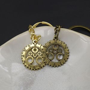 Portachiavi Numerato a Forma di Ingranaggio in Lega di Bronzo Anticato, Stile Steampunk, per Regali agli Ingegneri - Product Image 3