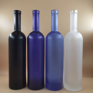 Aerosol de impresión mate de goma negra gin cariño bebidas alcohólicas botella de champán de cristal de 250ml 375 ml 1000ml - Product Image 2