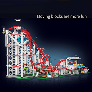 Mould <span class=keywords><strong>King</strong></span> 11014 <span class=keywords><strong>Land</strong></span> Roller Coaster Juguetes Competencia dinámica Modelo Bloques de construcción Ladrillos - Product Image 4