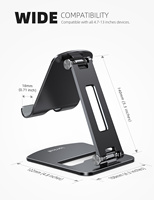 Support de tablette réglable Lamicall DT05 en gros, support de bureau en métal pour téléphone, socle de fixation, offre en gros