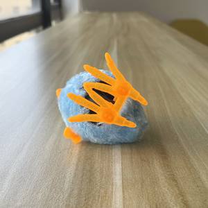 어린이 교육 클래식 재미있는 다채로운 시계 점프 작은 봉제 동물 바람 치킨 장난감 - Product Image 5