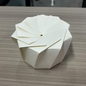 Ebelee dùng một lần cấp thực phẩm container <span class=keywords><strong>Burger</strong></span> hộp lốc xoáy hình dạng kraft giấy Bát Màu Đen Gấp Takeaway bao bì thực phẩm cánh hoa hộp - Product Image 3