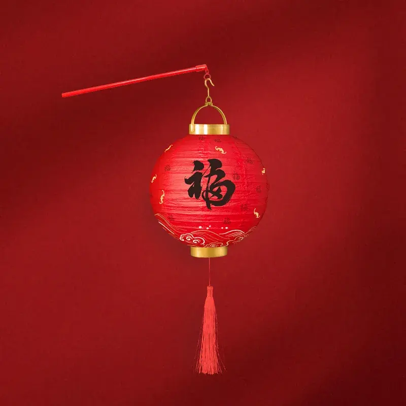 Grosir Pabrik dekorasi meriah lentera kertas merah Tahun Baru Cina murah