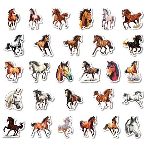 56Pcs Oil Painting Running <strong>Horse</strong> Graffiti Stickers Cool Fine Art <strong>Horse</strong> Waterproof Vinyl <strong>Decals</strong> for Phone Water Bottle DIY Decor - Product Image 5