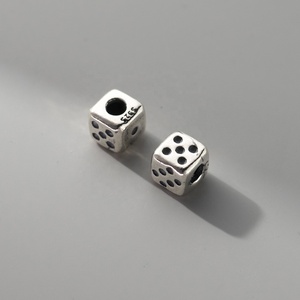 925 vintage fai da te in argento sterling perline quadrate per creazione di gioielli distanziatori perline - Product Image 5