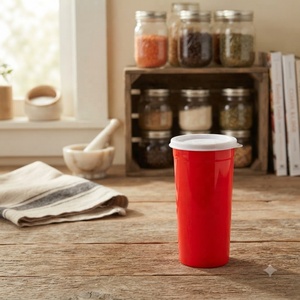 Gobelet réutilisable en polypropylène (PP) avec couvercle, sans BPA, écologique, pour boissons froides, tasse à café - Product Image 1
