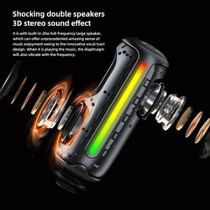 ลำโพง <span class=keywords><strong>Boombox</strong></span> แบบพกพาที่มีด้ามจับน้ำหนักเบาดีไซน์พลาสติกซับวูฟเฟอร์ RGB เบสสเตอริโอไร้สายบลูทูธ - Product Image 5