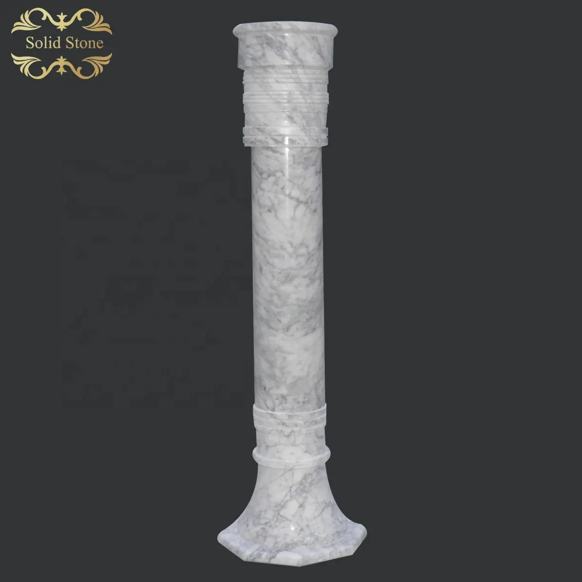 Custom design Mesquita sanitárias do homem interior decorativo pilar de mármore Carrara