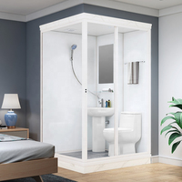 Offre Spéciale : Kit Complet de Salle de Bain Préfabriqué Modulaire de Luxe avec Cabine de Douche à Fenêtre en Verre pour Hôtels et Camping