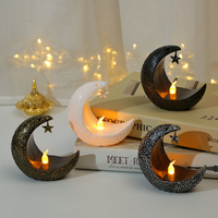 Nicro fait à la main lune étoile vent lampe petit Ramadan pendentif islamique musulman éclairage décoration Eid électrique LED chandelier