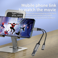 Adaptor USB C ke USB OTG 2 dalam 1, kabel adaptor dan kabel pengisi daya dengan pengisian daya PD 60W, adaptor wanita untuk iPad Pro,Samsung,iPhone 16 15
