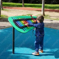 Outdoor Metal Percussion Instrument Rainbow Trio Ensemble Playground Musical Instruments Music Amusement Park Facilities