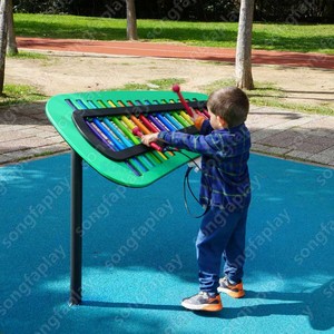 Instruments de <span class=keywords><strong>musique</strong></span> d'extérieur en métal pour ensemble de percussion <span class=keywords><strong>Trio</strong></span> Arc-en-ciel, équipements musicaux pour aires de jeux et parcs d'attractions - Product Image 4