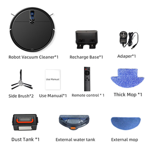 Robot intelligent D3 pour le balayage, le lavage et l'aspiration 3 en 1, puissance de 25 W, serpillière électrique rechargeable, aspiration avec contrôle par application WIFI - Product Image 6