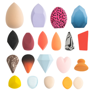 Houppette de maquillage en forme de losange dorée de haute qualité, en coton doux, pour fond de teint et poudre, avec logo personnalisé, vente en gros - Product Image 6