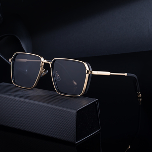 Partagas bán buôn thời trang hợp thời trang thiết kế biểu tượng tùy chỉnh kim loại vuông Punk phong cách UV400 Shades Sun Glasses Sunglasses For Men - Product Image 1