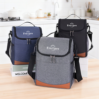 Sac isotherme pliable et réglable en polyester de qualité supérieure avec fermeture éclair et poignée pour le stockage des aliments, les voyages, le camping et les activités de plein air