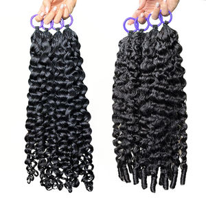 Cheveux humains bouclés au crochet style espagnol, pour femmes noires, pré-séparés, sans nœuds, ondulation naturelle, cheveux vierges, directement de l'usine - Product Image 1