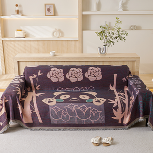 Copridivano in tessuto Jacquard di nuovo Design 90*180 simpatico cartone animato a forma di copri antiscivolo divano asciugamano coperta in salotto - Product Image 2