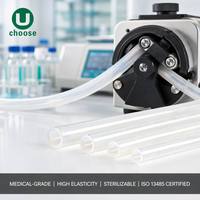 Tuyau en silicone de qualité alimentaire, tuyau d'aspiration industriel, tube flexible sur mesure ID/OD 5-12mm, découpe sur mesure pour laboratoire, applications médicales, eau et fluides