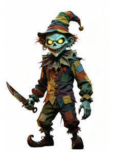Figura Decorativa de Jack el Payaso para <span class=keywords><strong>Halloween</strong></span> con Soporte Metálico Interno - Figura Decorativa Resistente para Fiestas de Casas Encantadas - Product Image 2