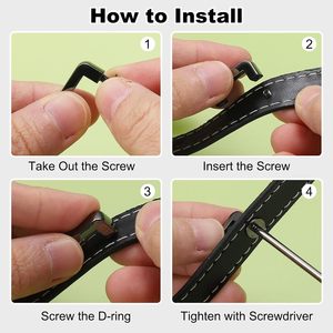 Boucles de connexion en D en métal, boucles en alliage à angle droit en forme d'arche - Product Image 5