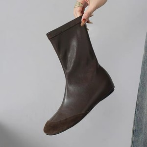 2026 Vintage All-Match Round Toe Height Increasing Stretch <b>Boots</b> For Women Comfortable Fashion Ankle <b>Boots</b> - Product Image 4