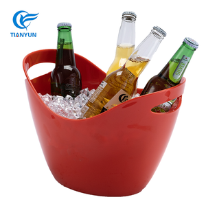 Große Kapazität 8 Liter Kunststoff Bier Wein Eis kübel Getränke wannen mit tragbarem Griff - Product Image 3