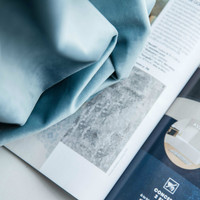 Tissu tricoté pour rideaux, nouveau produit de luxe en polyester, velours néerlandais, plusieurs couleurs,