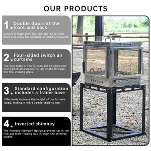 Estufa de Camping INBESTCAMP, Parrilla para Acampar, Churrasqueira para Campismo en la Naturaleza, Estufa para Senderismo al Aire Libre - Product Image 4