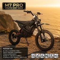 BlazeTrek M7 Pro Durable Youth Electric Dirt Bike 5000W Motor 60V 27Ah Mountain Trail Beginner Upside-Down Fork 200Nm Torque
