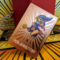 Meilleures ventes mondiales, carte de jeu de collection en métal personnalisée, édition limitée, centre de terrain en métal doré, carte de jeu de dessin animé en métal doré de haute qualité