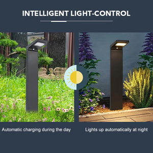 ไฟสนามโซลาร์เซลล์แบบเสา พร้อมแบตเตอรี่ในตัว กันน้ำ IP65 ใช้หลอดไฟ LED สำหรับตกแต่งสวน สนามหญ้า ถนน ภูมิทัศน์กลางแจ้ง - Product Image 4