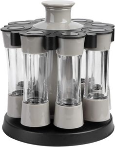 6pcs Stainless Steel & Glass Seasoning <b>Jars</b> with Base Modern <b>Spice</b> Keeping Storage Set for Home Restaurant & Camping - Product Image 4