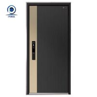 Puerta Principal Exterior de Acero Inoxidable Prima Contemporary para Villa u Hospital, con Patrón Tallado, Resistente al Agua, para Uso Comercial, 5 Años de Garantía