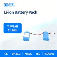 Paket Baterai Lithium 7.4V 7Ah untuk Elektronik Konsumen, Headphone Bluetooth, dan Power Bank, serta Peralatan Listrik