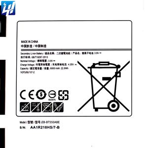 Batterie de tablette OEM EB-BT550ABE <span class=keywords><strong>T555</strong></span> T550 P555 P550 pour <span class=keywords><strong>Samsung</strong></span> Galaxy Tab a 9.7 - Product Image 4
