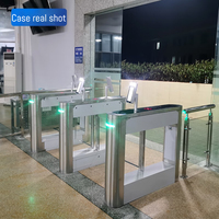 Le plus petit tourniquet de porte d'oscillation de barrière d'aileron de lecteur de code de passage rapide avec le contrôle d'accès de RFID