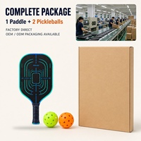 Raket Pickleball Serat Karbon T700 16mm Satu Bagian Thermoformed Generasi Baru 2026 dengan Inti EPP/MPP untuk Latihan Dewasa